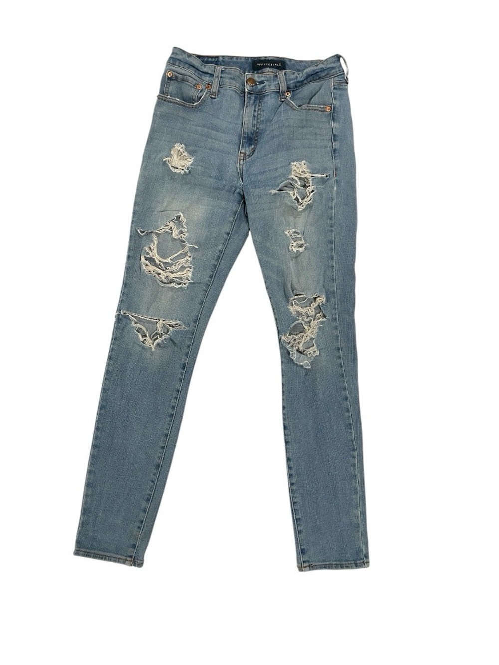 Aeropostale Distressed Light Blue High-Rise Skinny Jeans